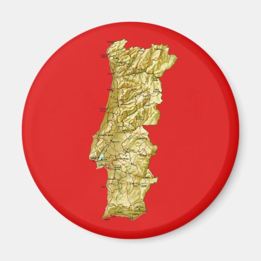 Portugal Map Magnet (Voorkant)