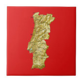 Portugal Map Tile Tegeltje (Voorkant)