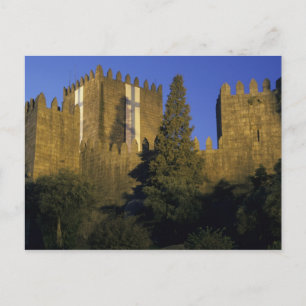 Portugal, Minho, Guimaraes. Kasteel van Sao Briefkaart