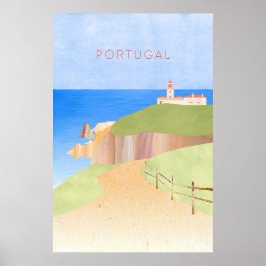 Portugal Minimaal Reisposter Poster (Voorkant)
