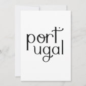 Portugal - minimalistic typography card kaart (Voorkant)