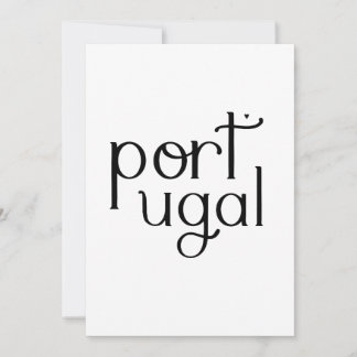 Portugal - minimalistic typography card kaart