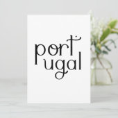 Portugal - minimalistic typography card kaart (Staand voorkant)