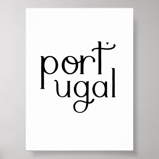 Portugal - minimalistic typography poster (Voorkant)