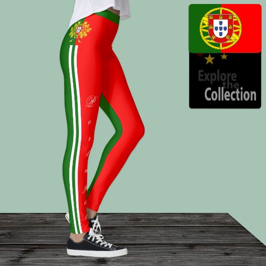 Portugal mode leggings, Portugees Vlag/sport Leggings