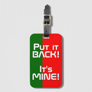 Portugal National Flag Funny Patriotic Bagagelabel