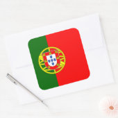 Portugal Nationale wereldvlag Vierkante Sticker (Envelop)