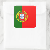 Portugal Nationale wereldvlag Vierkante Sticker (Tas)