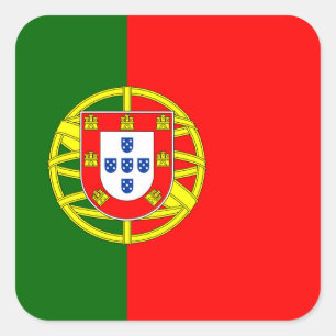 Portugal Nationale wereldvlag Vierkante Sticker