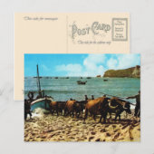  Portugal,   Nazare, sleepboten Briefkaart (Voorkant / Achterkant)