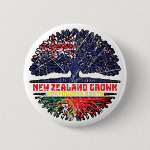 Portugal - Nieuw-Zeelandse Nieuw-Zeelandse Nieuw-Z Ronde Button 5,7 Cm