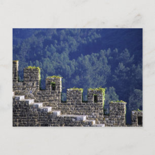Portugal, Obidos. Treden bij gekanteelde muren Briefkaart