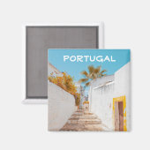 Portugal Old Stairway in Ferragudo in de Algarve Magneet (Voorkant / Achterkant)