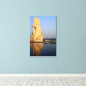 Portugal ontdekt monument, Tagus River Canvas Afdruk (Insitu (Houten vloer))