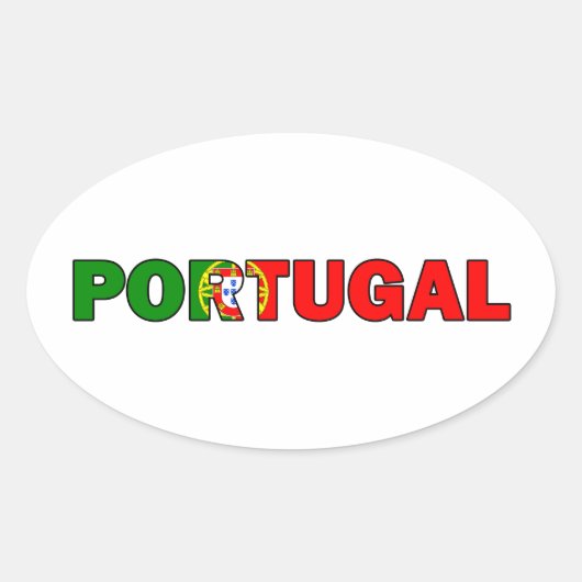 Portugal Ovale Sticker (Voorkant)