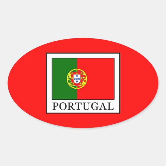 Portugal Ovale Sticker (Voorkant)