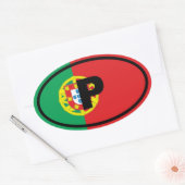 Portugal P Europees Ovale Sticker (Envelop)