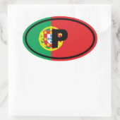Portugal P Europees Ovale Sticker (Tas)