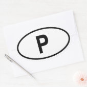 Portugal "P" Ovale Sticker (Envelop)