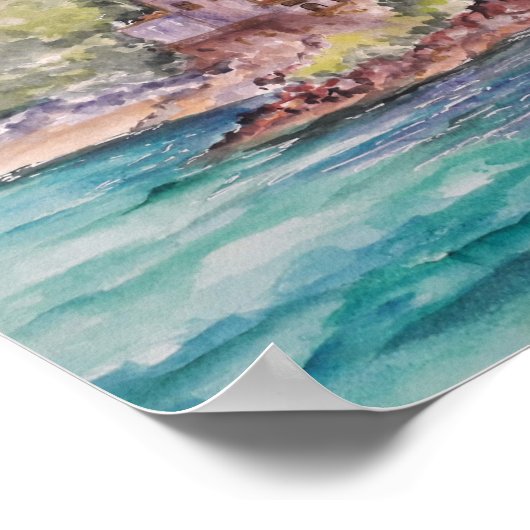 Portugal Palácio da Comenda Setubal Kaart Poster (Hoek)