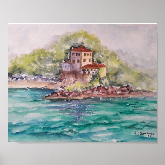 Portugal Palácio da Comenda Setubal Kaart Poster (Voorkant)