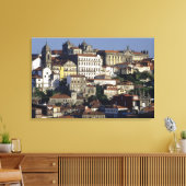 Portugal, Porto (Porto). Historische huizen en Canvas Afdruk (Insitu (Woonkamer))