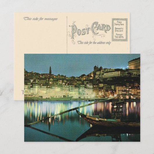  Portugal, Porto, Wijnboot op de Douro Briefkaart (Voorkant / Achterkant)