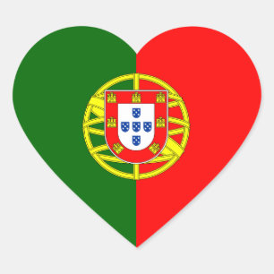 Portugal/Portugese hartvlag Hart Sticker