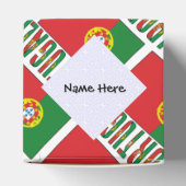 Portugal Portugese vlag betegeld gepersonaliseerd Bedankdoosjes (Bovenkant)