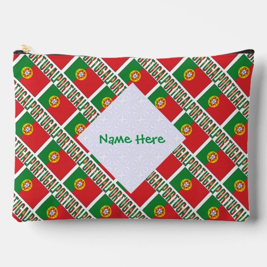 Portugal Portugese vlag betegeld gepersonaliseerd Etui (Voorkant)