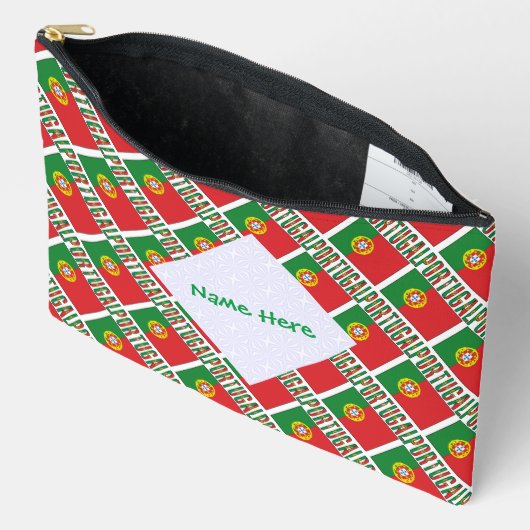 Portugal Portugese vlag betegeld gepersonaliseerd Etui (Open)