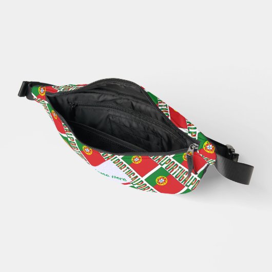 Portugal Portugese vlag betegeld gepersonaliseerd Heuptasje (Open)