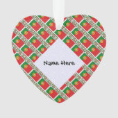 Portugal Portugese vlag betegeld gepersonaliseerd Ornament (voorkant)