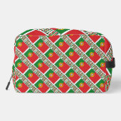 Portugal Portugese vlag betegeld gepersonaliseerd Toilettasje (Achterkant)