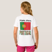 Portugal Portugese vlag gepersonaliseerd T-shirt (Achterkant volledig)