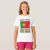 Portugal Portugese vlag gepersonaliseerd T-shirt (Voorkant volledig)