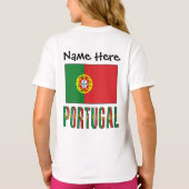 Portugal Portugese vlag gepersonaliseerd T-shirt (Achterkant)
