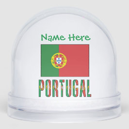 Portugal Portugese Vlag Groen Gepersonaliseerd Sneeuwbol