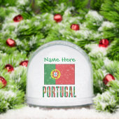 Portugal Portugese Vlag Groen Gepersonaliseerd Sneeuwbol (Kerstmis)
