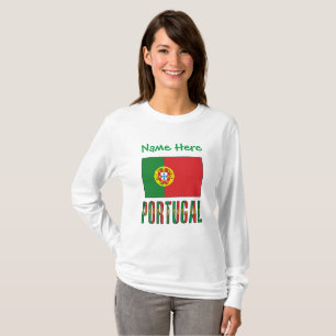 Portugal Portugese Vlag Groen Personalisatie  T-shirt