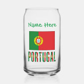Portugal Portugese vlag Groene Personalisatie Blikvorm Glas (Voorkant)