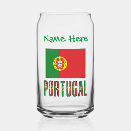 Portugal Portugese vlag Groene Personalisatie Blikvorm Glas