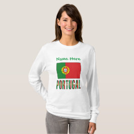 Portugal Portugese vlag Groene Personalisatie T-shirt