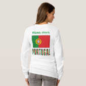 Portugal Portugese vlag Groene Personalisatie T-shirt (Achterkant volledig)