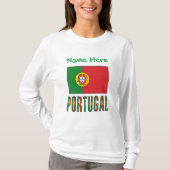 Portugal Portugese vlag Groene Personalisatie T-shirt (Voorkant)