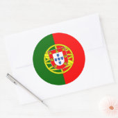 Portugal/Portugese vlag Ronde Sticker (Envelop)