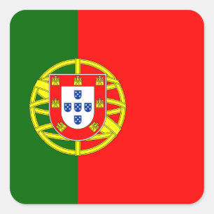 Portugal - Portugese vlag Vierkante Sticker