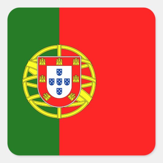 Portugal - Portugese vlag Vierkante Sticker (Voorkant)