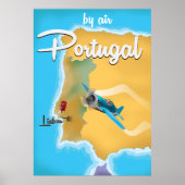 Portugal poster van het klassieke treinverkeer (Voorkant)