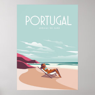 Portugal poster van het klassieke treinverkeer